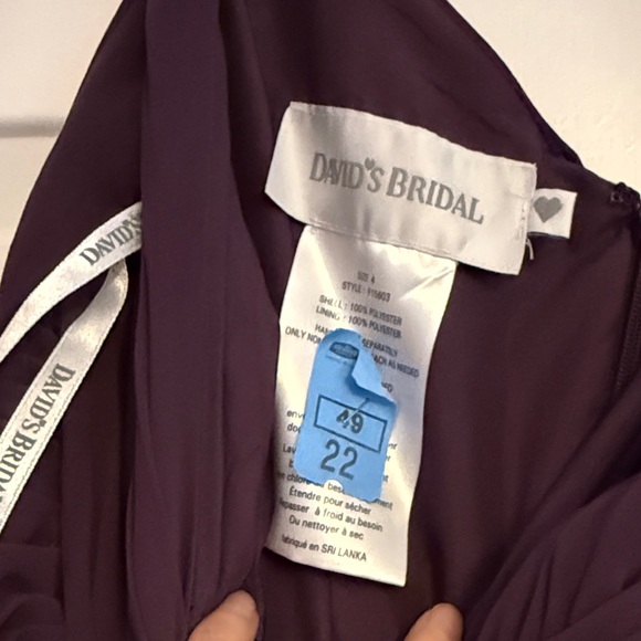 David’s Bridal Elegant Purple Sleeveless Dress - Size 4 - Picture 2 of 3